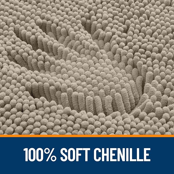 OLANLY Large Bathroom Rugs 50x30, Extra Soft Absorbent Chenille Bath Rugs - Image 3