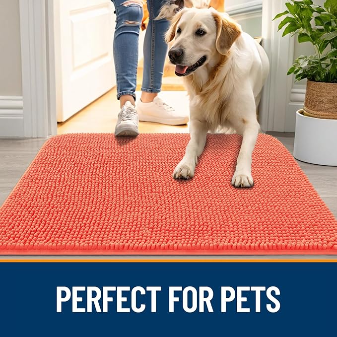 OLANLY Dog Door Mat for Muddy Paws 40x24, Absorbs Moisture and Dirt, Absorbent - Image 6