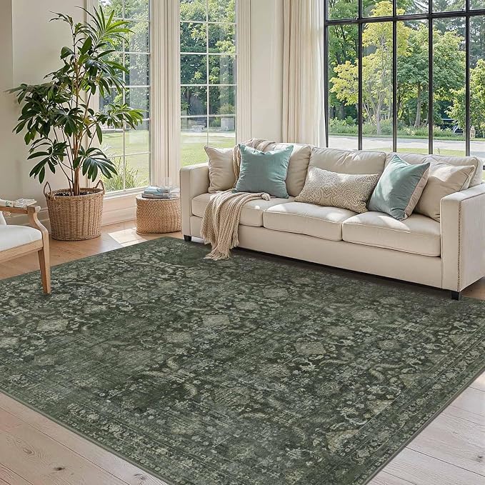 Rugxara 5x7 Area Rugs for Living Room Bedroom, Washable Rug, Non Slip & Low - Image 3