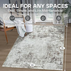 5x7 Area Rugs for Living Room Rug Washable: Modern Rug for Dining Room Bedroom - Image 2