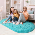 LOCHAS Bedroom Rug 2.6' x 5.3', Soft Oval Throw Rugs Carpet - Image 2