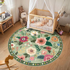 RELEANY Floral 8ft Area Rugs Washable Print Boho Cute Carpet Non Slip Flower - Image 9