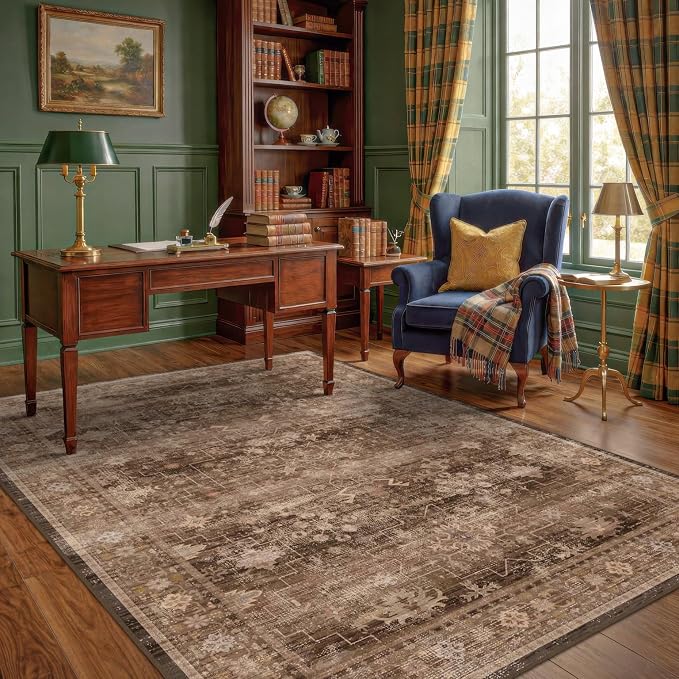 Hazo Haus Boho Taupe Brown 5x7 Living Room Rug - Image 9