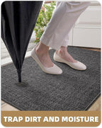 Color&Geometry Ultra Thin Indoor Door Mat 32"x48", Non Slip Rubber Backed Dirt - Image 6