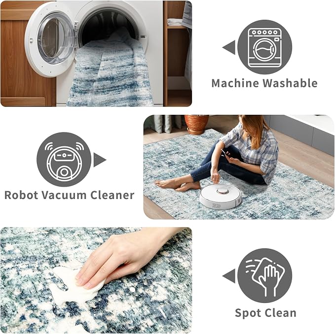 Machine Washable Runner Rugs 2x6: Stain & Spill Resistant Carpet Runners - Image 6
