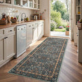 jinchan Zenith Floral Runner Rug 3x10 Washable Kitchen Runner Non-Slip Low-Pile by JINCHAN