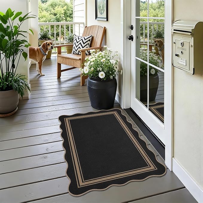 Easy Jute Kitchen Rug 2x3 Front Door Mat Washable Non Slip Entryway Rug - Image 8