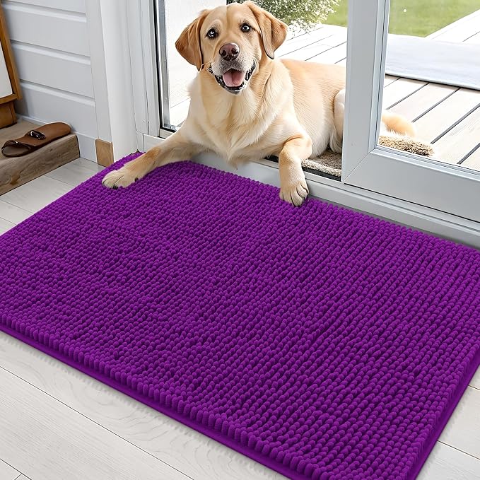 OLANLY Dog Door Mat for Muddy Paws 35x24, Absorbs Moisture and Dirt, Absorbent by OLANLY
