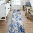 RELEANY Washable Area Rugs 2x9 Non-Slip Modern Abstract Soft - Image 2