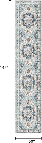 Madane Hallway Runner Rug 2'6''x12' Kitchen Runner, Non Slip Vintage Runners - Image 2