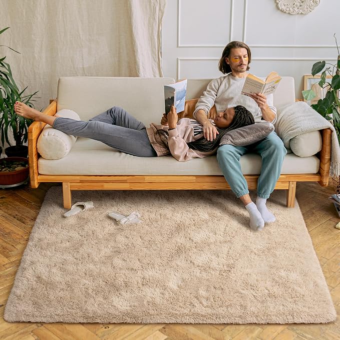 Chicrug Soft Area Rugs for Bedroom Living Room Plush Fluffy Rug 4x6 Feet - Image 2