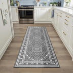 Lessymo 2 x 6 Runner Rug, Machine Washable Area Rugs Boho Faux Wool Low Pile - Image 2