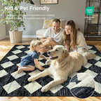 Lahome Zelie Washable Black and White Kitchen Runner Rug, 2x5 Soft Non Slip - Image 7