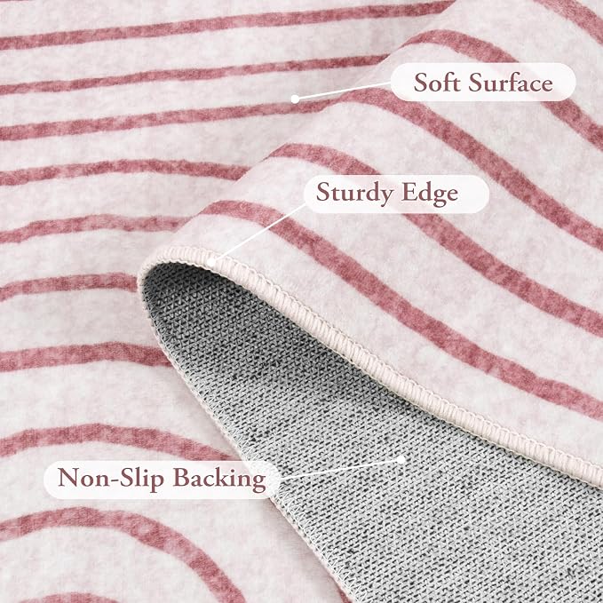Lahome Abstract 6x9 Area Rugs, Soft Pink Rugs - Image 6