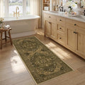 RELEANY Area Rugs Runner 2'6"x5' Washable Non-Slip, Floral Vintage Distress by RELEANY