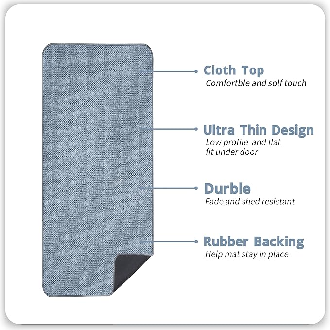 Bosap Bath Mat, Ultra Thin Bathroom Runner Rugs, Large Bath Mats - Image 2