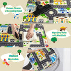 Car Rug Play Mat for Kids Toy Cars, City Road Traffic Playmat for Kid Bedroom - Image 7