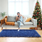 ONASAR Navy Blue Runner Rugs for Bedroom Living Room, Fluffy 2x6 Bedside - Image 7