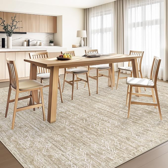 Washable Rug 8x10 Area Rugs: Modern Geometric Rugs - Image 6