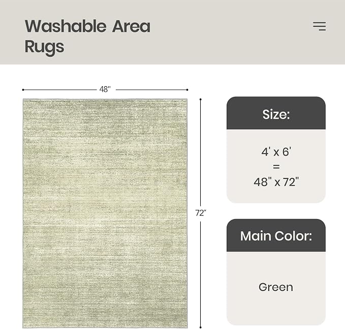 Valenrug Washable Rugs 4x6 - Image 2