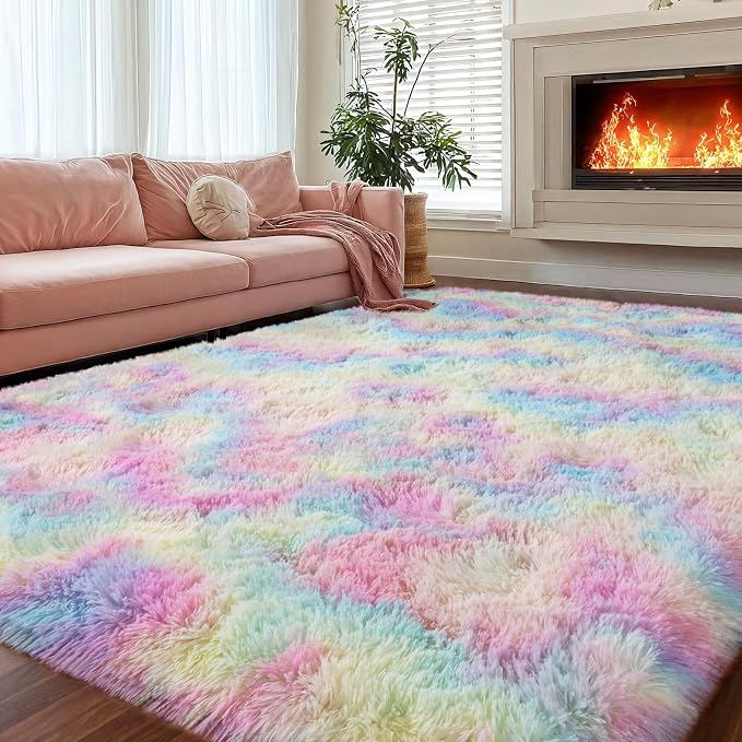 qulint 9x12 Area Rug for Bedroom, Large Soft Shaggy Rugs for Living Room - Image 8