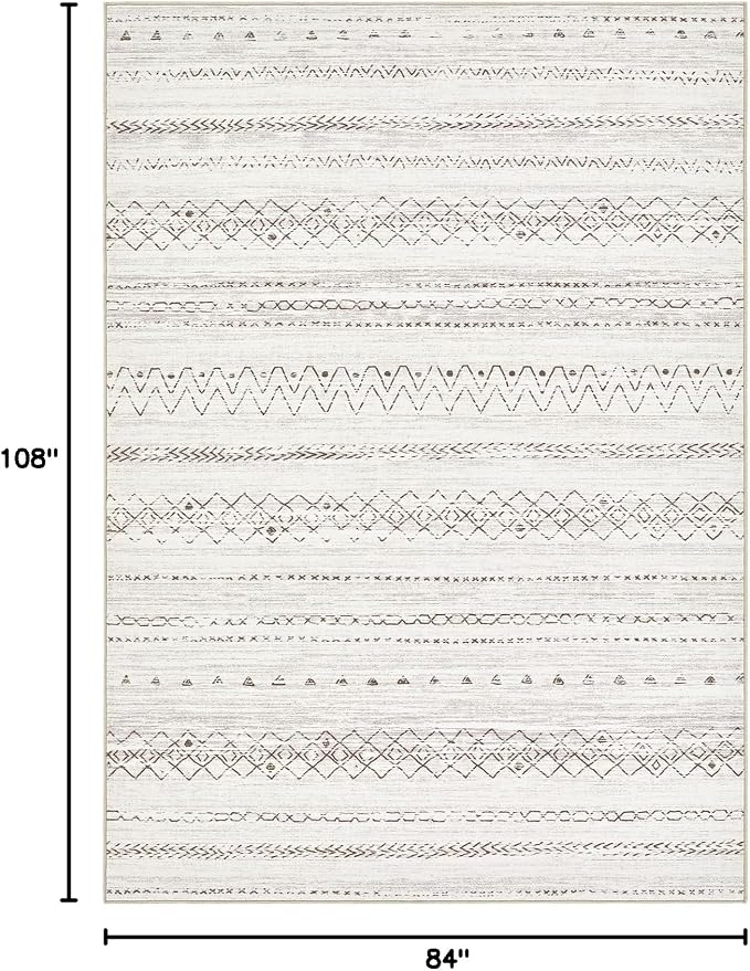 cotiled 7x9 Area Rugs Living Room Rug: Washable Boho Rugs - Image 2