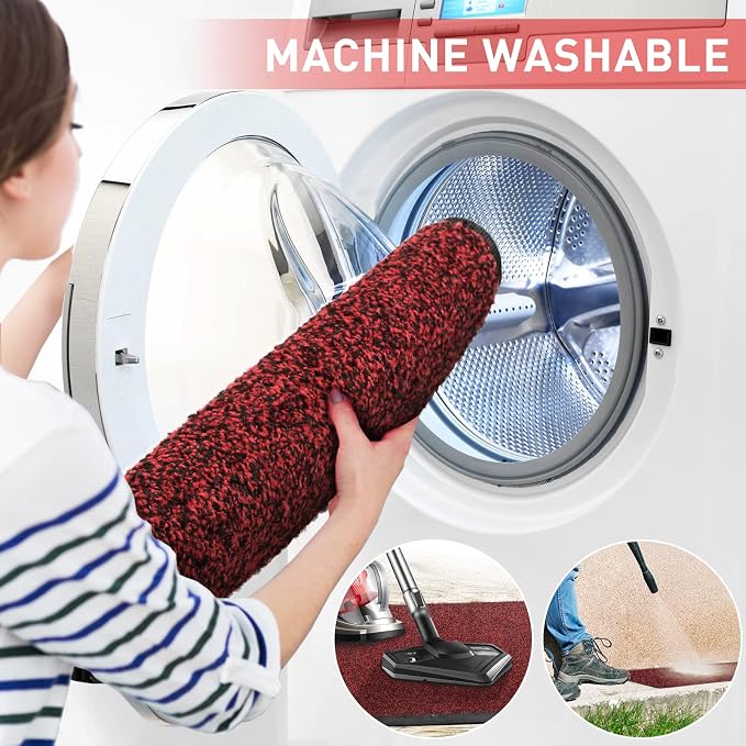 Mibao Front Door Mat Indoor Entrance, Dirt Trapper Welcome Mat - Image 9
