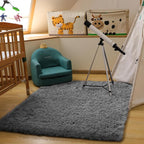 Ophanie Area Rugs for Living Room Bedroom, Washable Non-Slip Fluffy Soft Grey - Image 6
