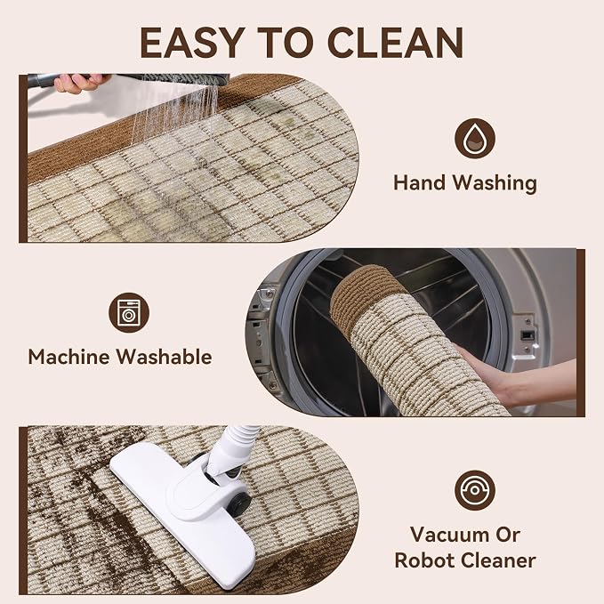 Kitchen Mats for Floor 17"x47", Non-Slip Washable Kitchen Rugs, Absorbent and - Image 6