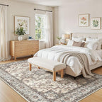7x9 Area Rugs Living Room: Washable Vintage Rug Large Non-Slip Stain Resistant - Image 5