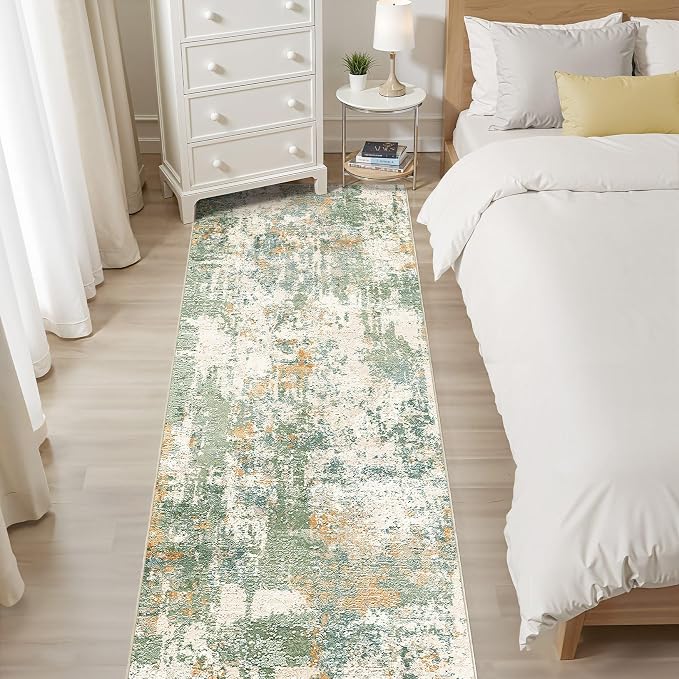 Runner Rug Kitchen Washable Rugs: 3x10 Non-Slip Abstract Soft Modern Stain - Image 6