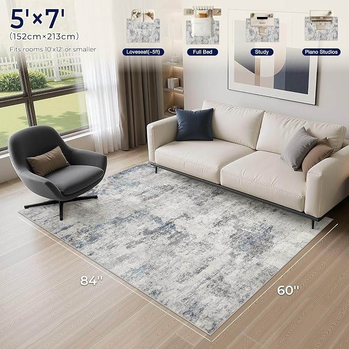 DMOYEST 5x7 Area Rug - Image 3