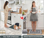 GRANNY SAYS Boho Kitchen Rug Sets of 3, Non Slip Washable Faux Wool Kitchen Mats - Image 4