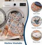 Lessymo 5x7 Area Rugs- Machine Washable Area Rugs, Super Soft Faux-Wool Area Rug - Image 4