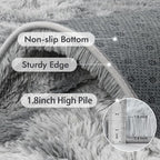 5x7 Ft Shag Area Rug for Bedroom, Tie Dyed Ultra Soft Fluffy Furry Rugs for - Image 7