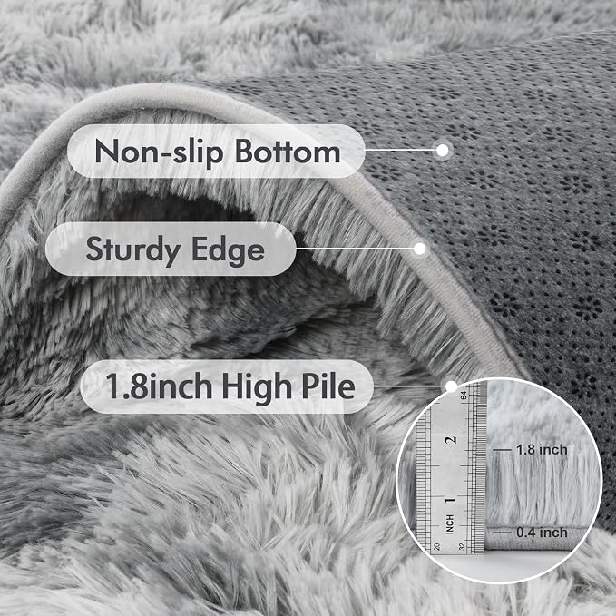 6x9 Ft Large Shag Rugs for Living Room Decor, Tie-Dyed Ultra Soft Fluffy Furry - Image 7