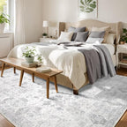 Washable 9×12 Area Rugs for Living Room, Vintage Floral Rug Soft Non Slip Stain - Image 2