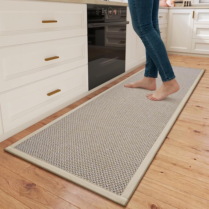 Kitchen Rugs Non-Slip and Washable, Kitchen Mats by QiCaiJia