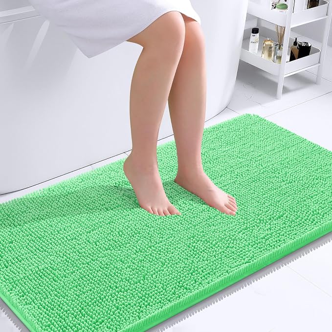 OLANLY Large Bathroom Rugs 40x24, Extra Soft Absorbent Chenille Bath Rugs by OLANLY