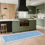 GarveeHome 2x6 Runner Rug for Hallway Washable Kitchen Rugs Non Slip Solid Blue - Image 3