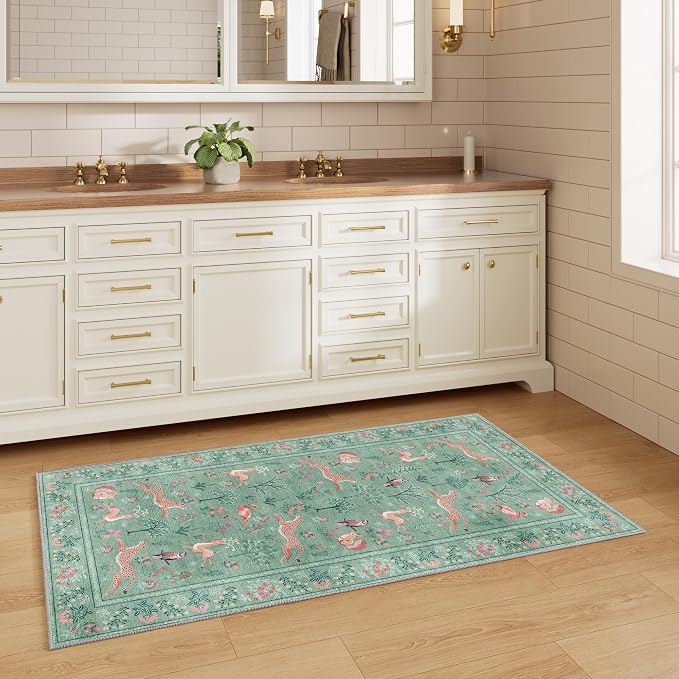 DUKINO 2x4 Rug for Hallway, Washable Kitchen Runner Rug - Image 9