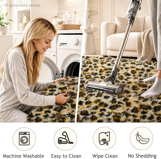 Ophanie 6x9 Leopard Rugs for Living Room Bedroom, Large Cheetah Print Rug - Image 6
