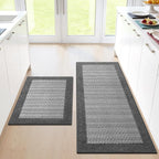 StepRite Kitchen Mats for Floor, Non-Slip Kitchen Rugs Set of 2 PCS, Super by Bringcushiontoyourlife