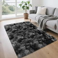 3x5 Dark Grey and Black Shaggy Rug by TENNOLA
