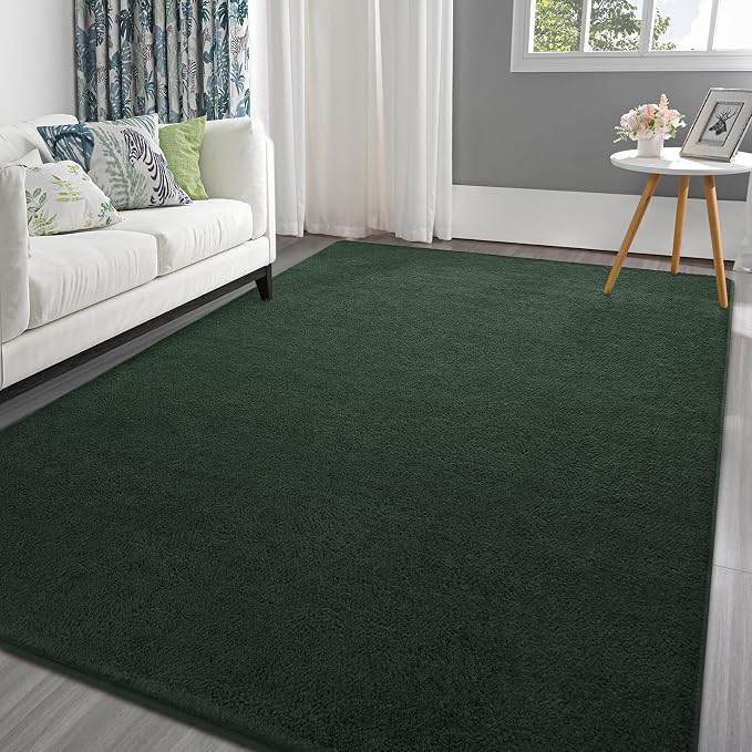 Pettop 4x6 ft Dark Green Area Rugs by Pettop