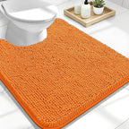 OLANLY Toilet Rugs U-Shaped 24x20, Extra Soft Absorbent Chenille Contour by OLANLY