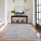 Washable Rug 4x6 Area Rugs for Living Room, Abstract Rug for Bedroom, Soft by ROYHOME