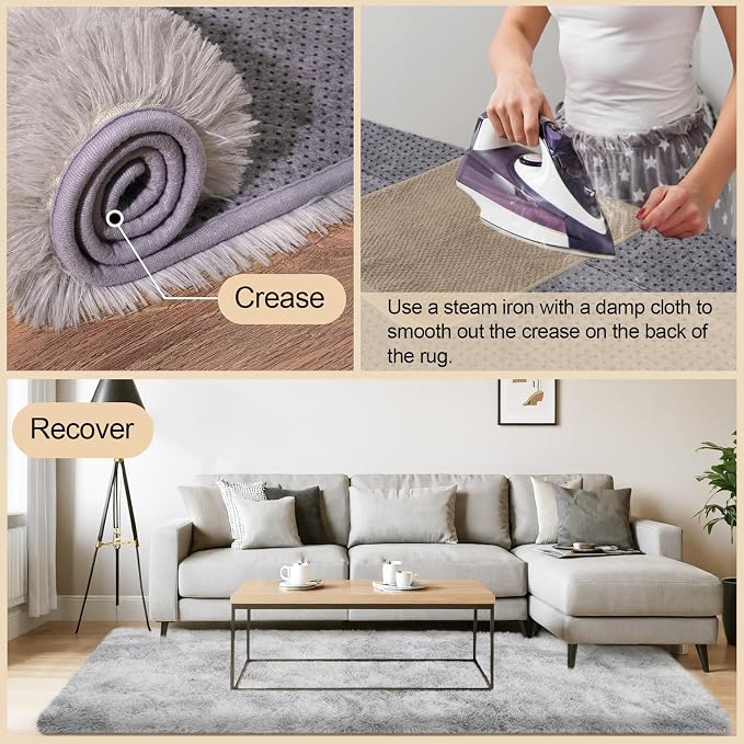 Mugorn 2x3 Rugs for Bedroom, Fluffy Area Rugs for Living Room, Soft Shag Kids - Image 6