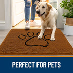 OLANLY Dog Door Mat for Muddy Paws 30x20, Paw Print Design, Absorbs Moisture - Image 6