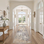 DMOYEST Washable Runner Rug for Hallway: 2.6x8 Neutral Modern Abstract Low Pile - Image 7